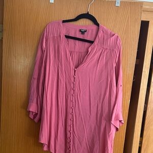 Torrid Pink Button-Down Blouse